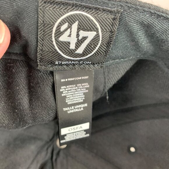 TCU Horned Frogs NCAA Black 47 Brand MVP Strapback Adjustable Hat - Picture 5 of 5